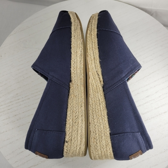 Bob's From Skechers Canvas Memory Foam Navy Blue Slip On Women's Shoes Size 11 - Picture 10 of 13